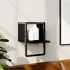 Image de vidaXL Étagère murale avec barre noir 20x25x30 cm 836273
