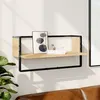 Image de vidaXL Wandschap met stang 65x25x30 cm sonoma eikenkleurig836289