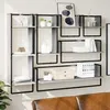 Image de vidaXL Ensemble d'étagères murales avec barres 6 pcs sonoma gris 836316