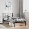 Image de vidaXL Bedframe met hoofdbord metaal zwart 100x190 cm355261