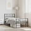 Image de vidaXL Bedframe met hoofd- en voeteneinde metaal zwart 90x190 cm355277