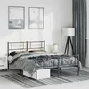 Image de vidaXL Bedframe met hoofd- en voeteneinde metaal zwart 150x200 cm355287