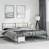 Image de vidaXL Bedframe met hoofd- en voeteneinde metaal zwart 193x203 cm355291