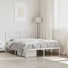 Image de vidaXL Cadre de lit métal avec tête de lit blanc 140x190 cm 355316