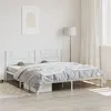 Image de vidaXL Bedframe met hoofdbord metaal wit 200x200 cm355323