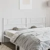 Image de vidaXL Hoofdbord 193 cm metaal wit355353