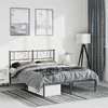 Image de vidaXL Bedframe met hoofdbord metaal zwart 150x200 cm355465