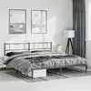 Image de vidaXL Bedframe met hoofdbord metaal zwart 183x213 cm355468