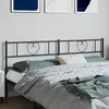 Image de vidaXL Tête de Lit, Accessoire de Lit avec Pieds, Tête de Cadre de Lit, Meuble de Chambre à Coucher Maison Intérieur, Métal Noir 180 cm