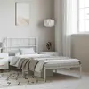 Image de vidaXL Bedframe met hoofdbord metaal wit 100x190 cm355506