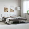 Image de vidaXL Bedframe met hoofdbord metaal wit 183x213 cm355517