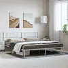 Image de vidaXL Bedframe met hoofdbord metaal wit 193x203 cm355518