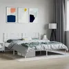 Image de vidaXL Bedframe met hoofdbord metaal wit 200x200 cm355519