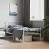 Image de vidaXL Cadre de lit métal avec tête de lit-pied de lit blanc 75x190 cm 355520