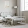 Image de vidaXL Bedframe met hoofd- en voeteneinde metaal wit 100x190 cm355524
