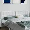 Image de vidaXL Hoofdbord 193 cm metaal wit355549