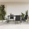 Image de Salon de jardin VIDAXL acier gris 5 pieces 6 personnes