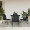 Image de vidaXL Ensemble à manger de jardin 5 pcs noir textilène et acier 3200703
