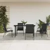 Image de vidaXL Ensemble à manger de jardin 5 pcs noir textilène et acier 3200704
