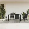 Image de vidaXL Ensemble à manger de jardin 5 pcs noir textilène et acier 3200714