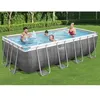 Image de Bestway Ensemble de piscine Power Steel Rectangulaire 488x244x122 cm, piscine à cadre, piscine hors sol, ensemble de piscines, piscines à cadre