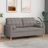 Image de Canapé 2 places avec oreillers décoratifs taupe 140 cm tissu