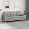 Image de Canapé 3 places avec oreillers gris clair 180 cm tissu