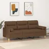 Image de vidaXL Canapé 3 places avec oreillers décoratifs marron 180 cm tissu3200832