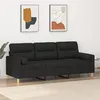 Image de vidaXL Canapé 3 places avec oreillers décoratifs noir 180 cm tissu3200833