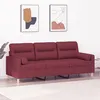 Image de vidaXL Canapé 3 places avec oreillers décoratifs bordeaux 180 cm tissu