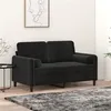 Image de vidaXL Canapé 2 places avec oreillers décoratifs noir 120 cm velours