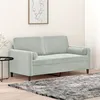 Image de vidaXL Canapé 2 places avec oreillers gris clair 140 cm velours