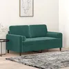 Image de vidaXL Canapé 2 places avec oreillers vert foncé 140 cm velours3200883