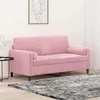 Image de Canape droit vidaxl 2 places en polyester rose 77 x 158 x 80 cm