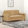 Image de vidaXL Canapé 2 places avec oreillers décoratifs brun 140 cm velours