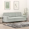 Image de vidaXL Canapé 3 places avec oreillers gris clair 180 cm velours