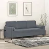 Image de vidaXL Canapé 3 places avec oreillers gris foncé 180 cm velours
