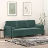 Image de Canapé 3 places avec oreillers vert foncé 180 cm velours