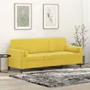 Image de vidaXL Canapé 3 places avec oreillers décoratifs jaune 180 cm velours