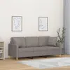 Image de vidaXL Canapé 3 places avec oreillers décoratifs taupe 180 cm tissu