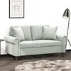 Image de vidaXL Canapé 2 places avec oreillers gris clair 120 cm velours