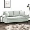 Image de vidaXL Canapé 2 places avec oreillers gris clair 140 cm velours
