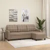 Image de vidaXL Canapé à 3 places avec repose-pieds Cappuccino 180cm Similicuir