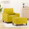 Image de vidaXL Fauteuil avec repose-pied jaune 60 cm velours3201051