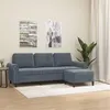 Image de Canape droit vidaxl 3 places en velours gris 60 x 212 x 41 cm