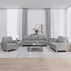 Image de vidaXL Ensemble de canapés 3 pcs avec coussins Gris clair Tissu