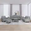 Image de Ensemble de canapés 4 pcs avec coussins Gris clair Tissu