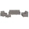 Image de Ensemble de canapés vidaXL 4 pièces avec coussins en Tissu Taupe