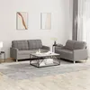 Image de vidaXL Ensemble de canapés 2 pcs avec coussins Taupe Tissu