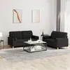 Image de vidaXL Ensemble de canapés 2 pcs avec coussins noir tissu3201294